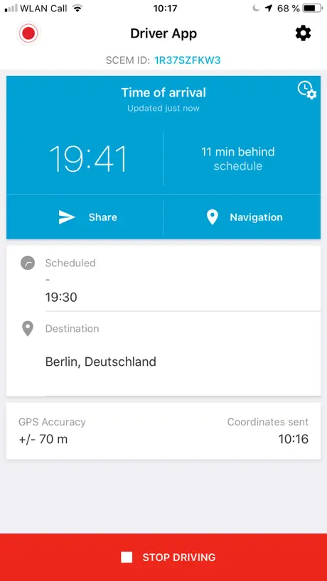 PTV Driver App
