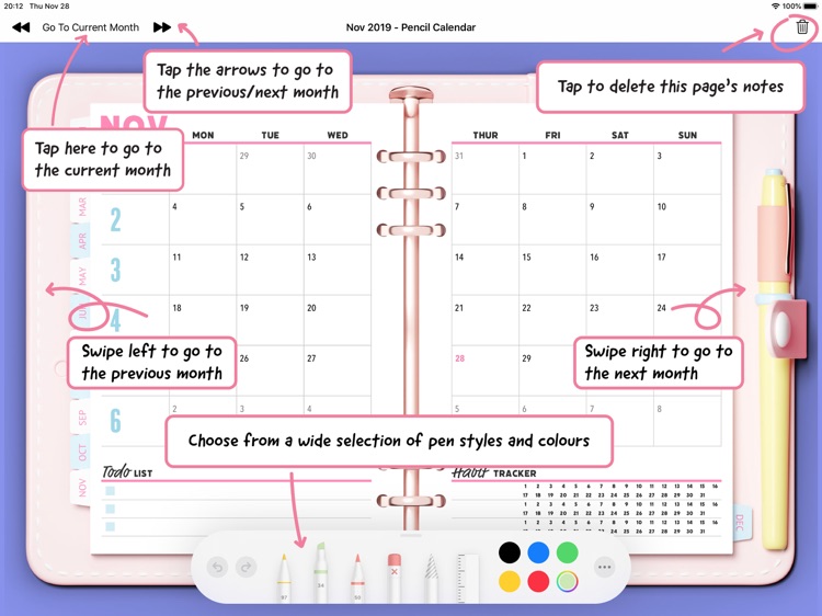 Pencil Calendar