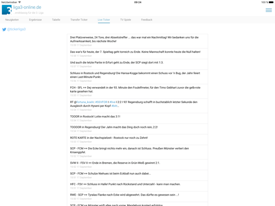 liga3-online iPad screenshot 5 - Sports app