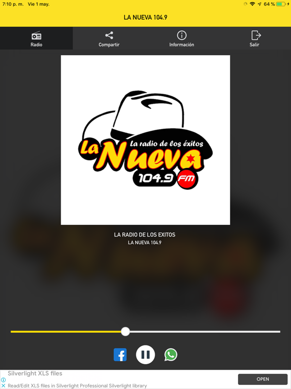 La Nueva 104.9 FM iPad screenshot 1 - Entertainment app