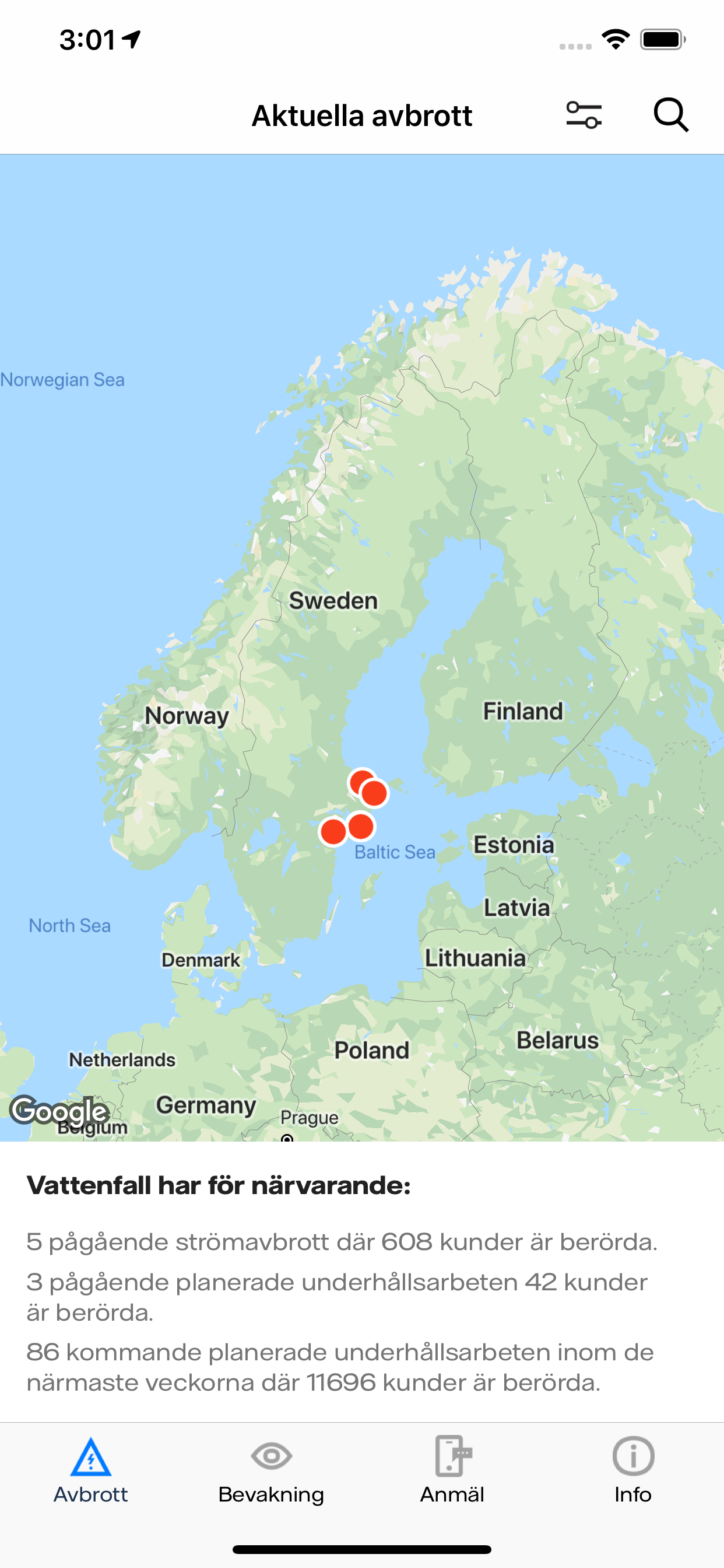 Avbrottsinfo