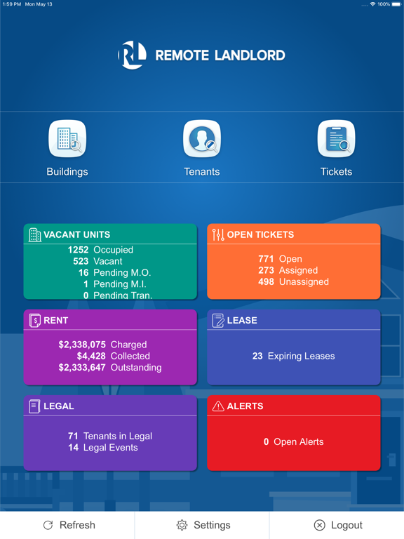 Remote Landlord iPad screenshot 1 - Business app