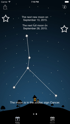 Moon phases calendar and sky screenshot 3