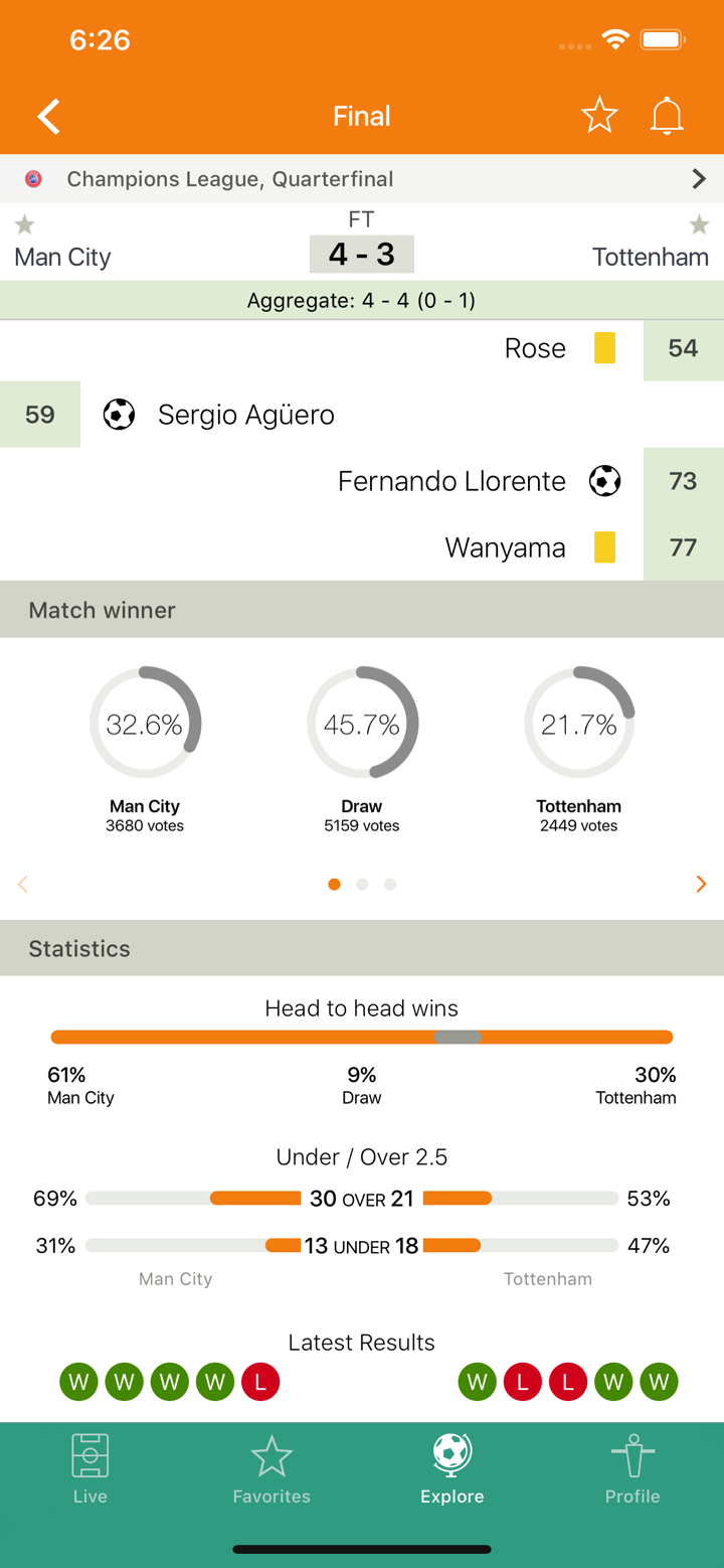 Futbol24 soccer livescore app screenshot 2