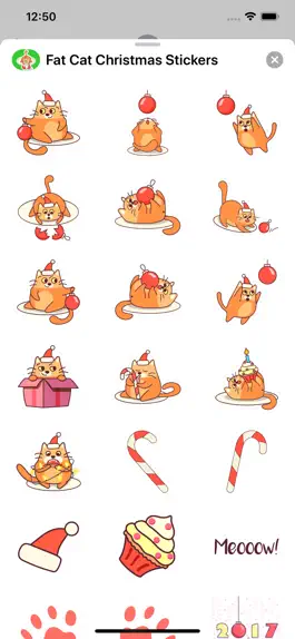 Game screenshot Fat Cat Christmas Stickers apk