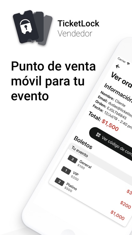 TicketLock Vendedor