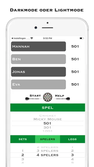 Screenshot von Darts Scorer Professional auf dem iPhone 6