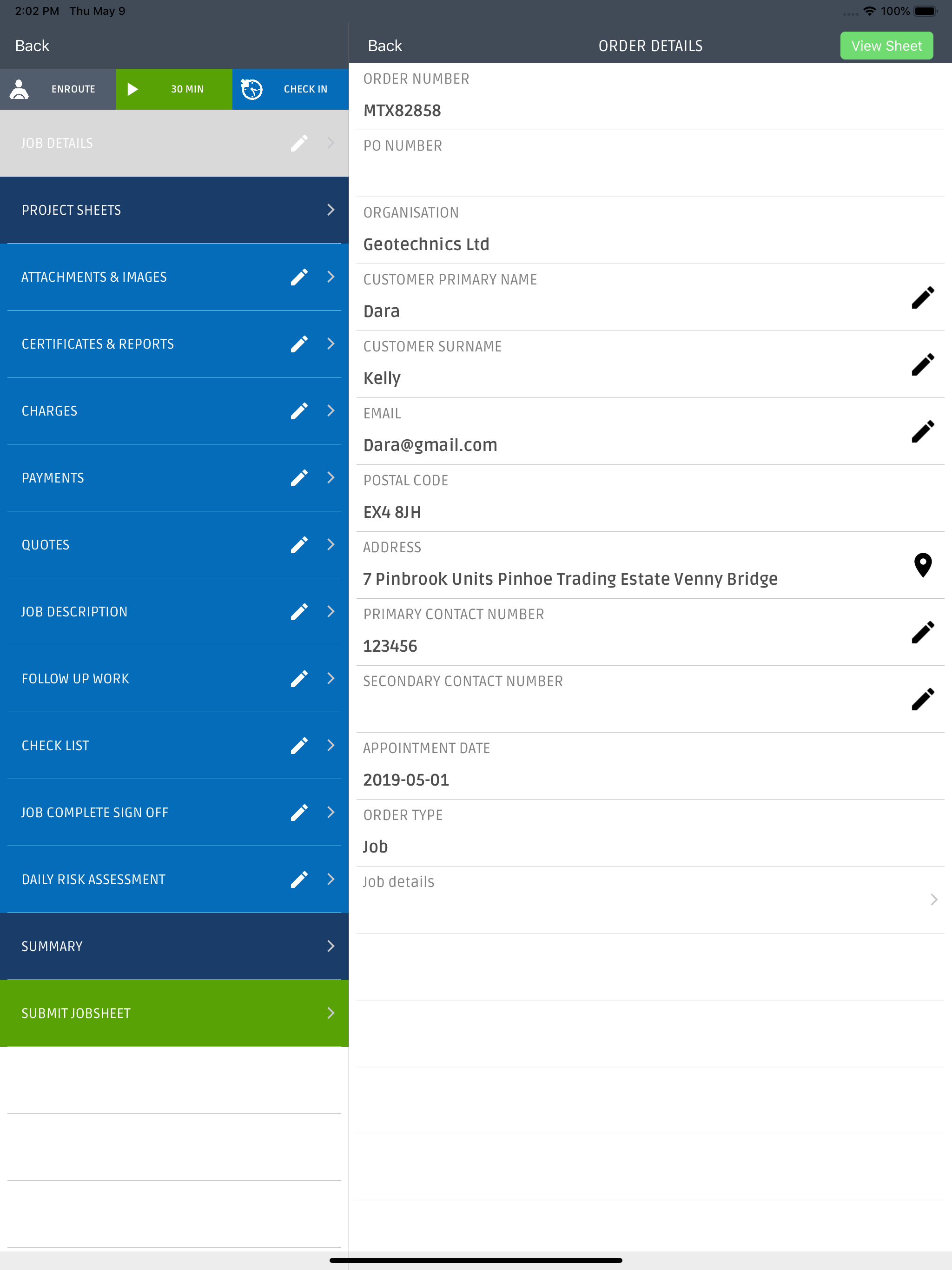 Flobot Field Service App