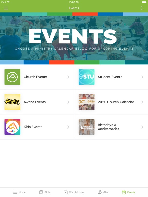 Evergreen Church (Erwin) iPad screenshot 3 - Lifestyle app