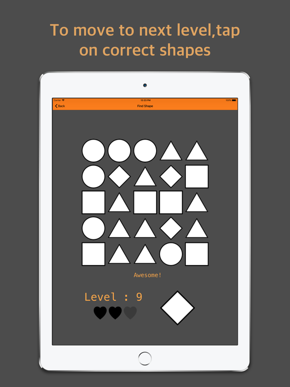 Screenshot #4 pour FindShape game - tap on shape