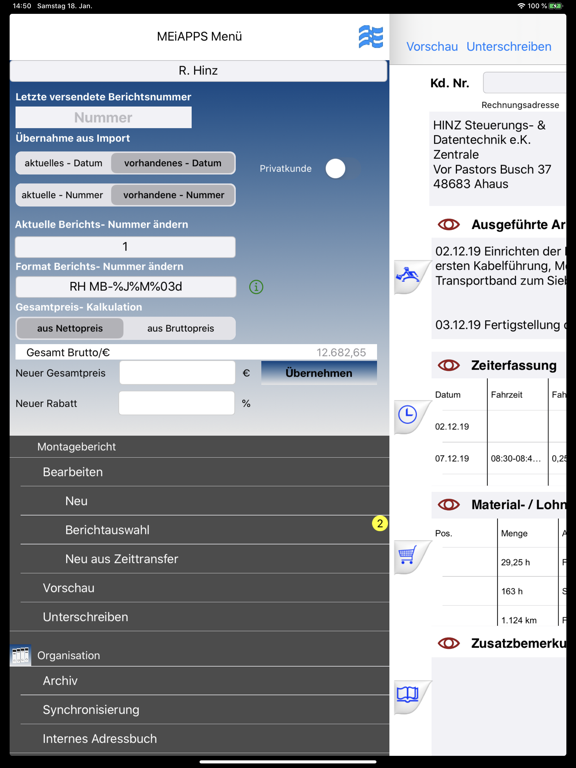 Screenshot #5 pour MEiAPPS Montagebericht