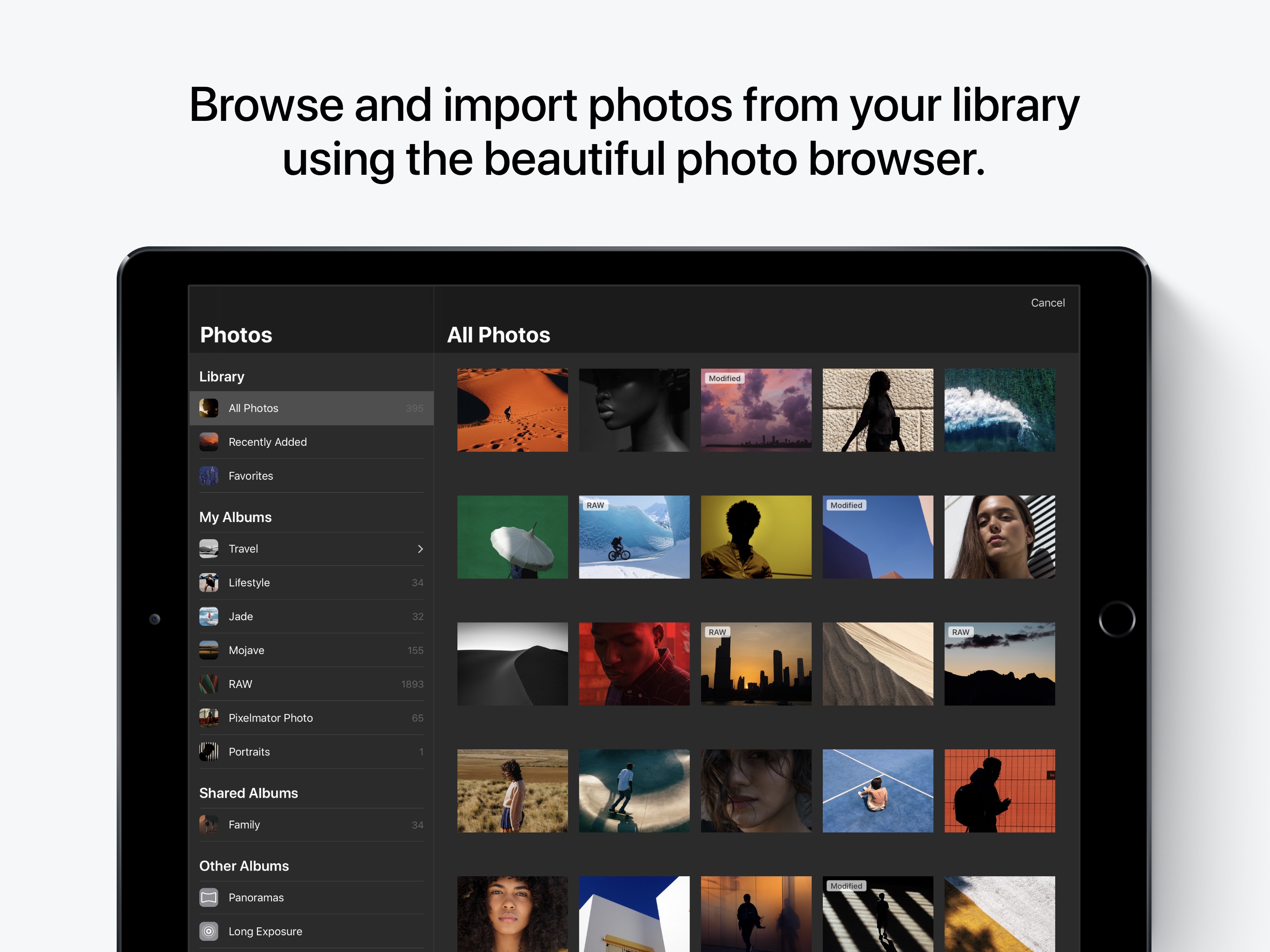 Screenshot do app Pixelmator Photo