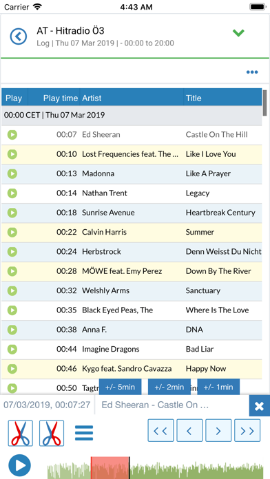 Radiomonitor iPhone screenshot 10 - Music app