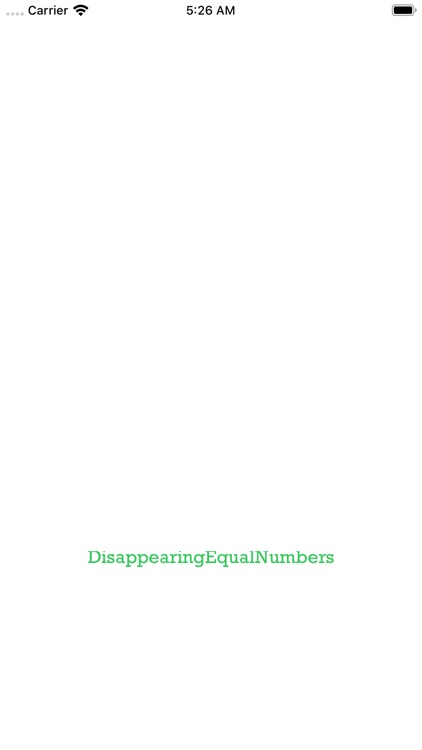 DisappearingEqualNumbers