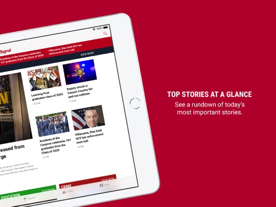 SignalSCV iPad screenshot 2 - News app