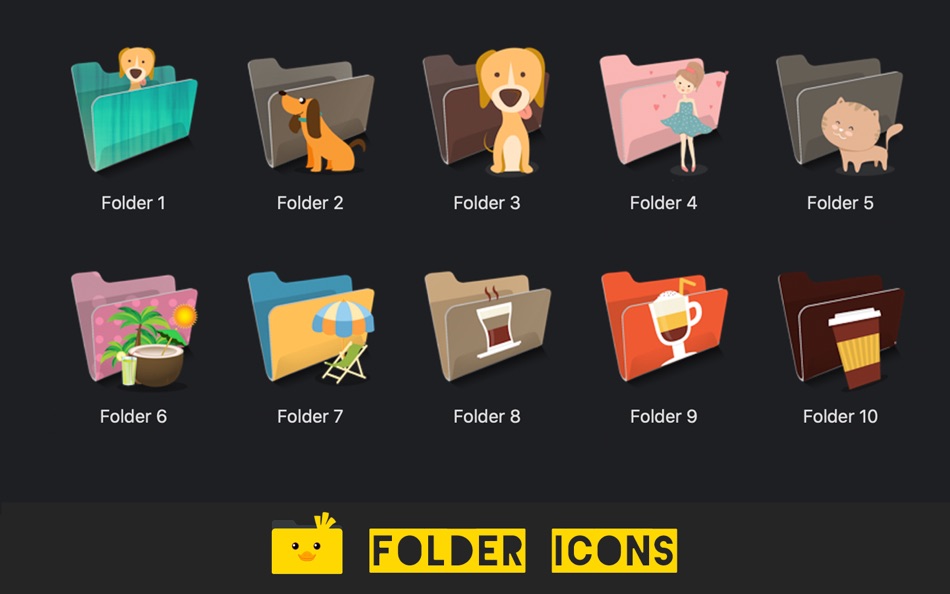 #3. Folder Icons (macOS) Ved: Marian Raafat