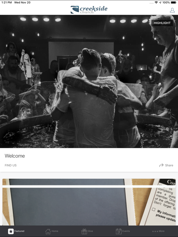 Creekside Church Martinez iPad screenshot 1 - Lifestyle app