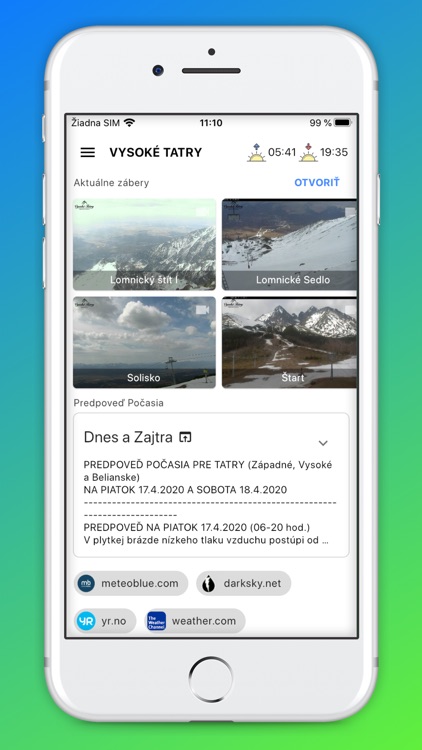 Idem Hore - Počasie na horách