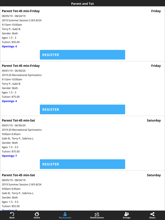 Above the Bar Gymnastics iPad screenshot 6 - Sports app