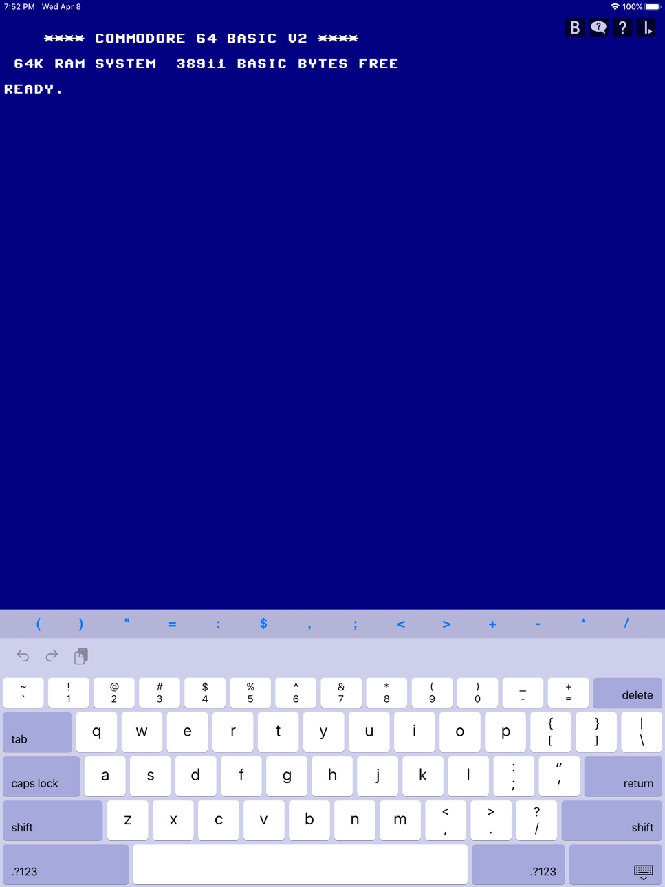 iPad screenshot