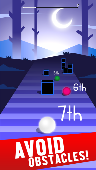 Ball Race on Color Road screenshot 2