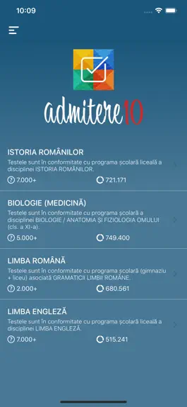 Game screenshot Admitere10 - teste grilă apk