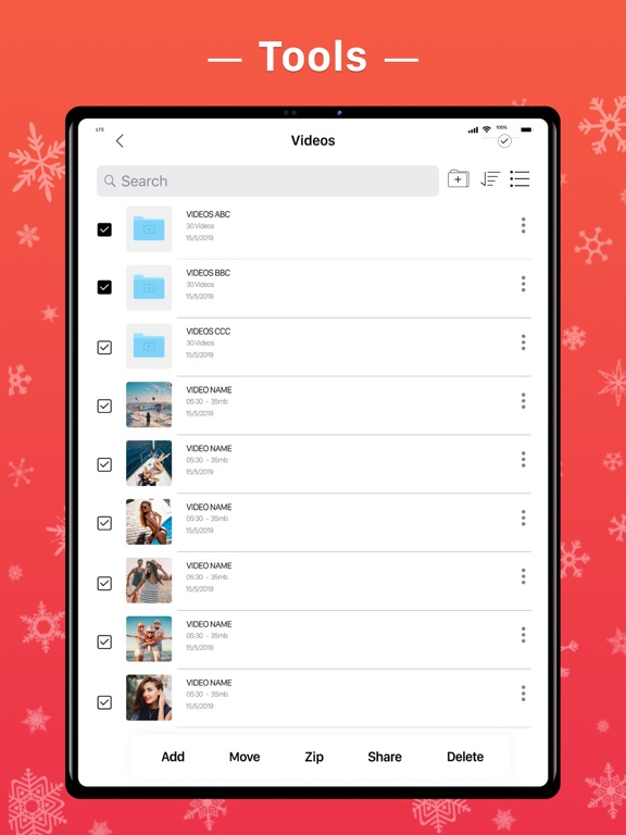 Video Saver - Manager & Player iPad screenshot 4 - Photo & Video app