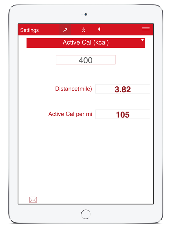 Running and Walking Calories iPad screenshot 8 - Sports app