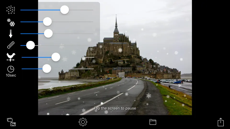 Screenshot von Snowing Camera auf dem iPhone 2