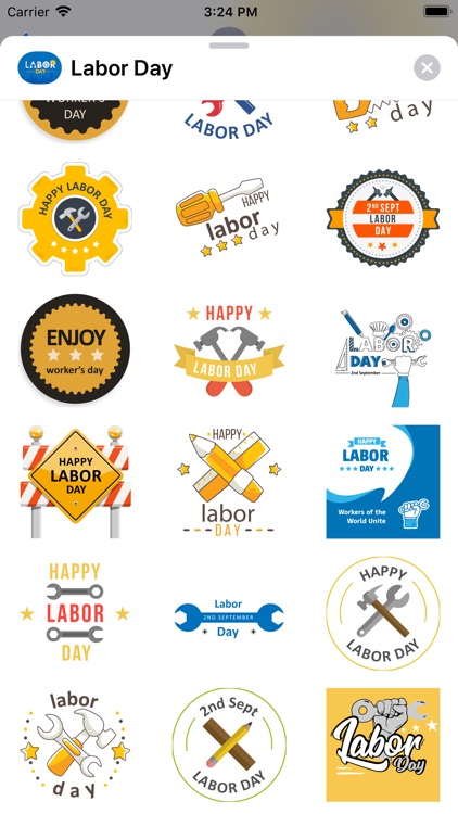 Labor Day USA 2019 Stickers