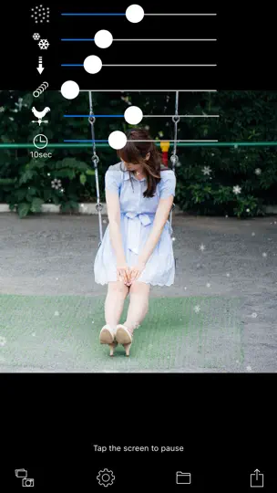 Screenshot von Snowing Camera auf dem iPhone 5