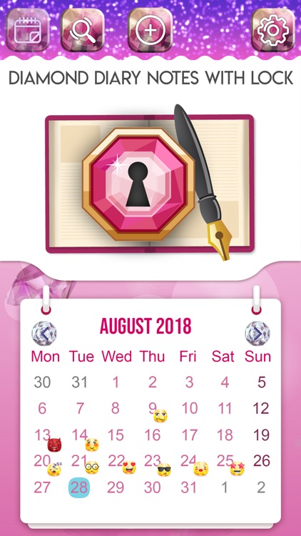 Diamond Diary Notes With Lock
