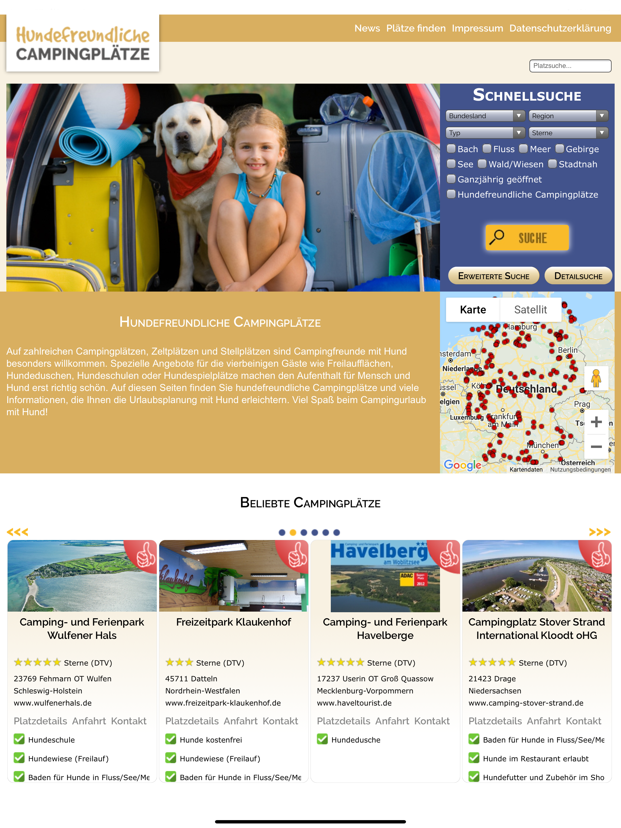 Hundefreundliche Campingplätze