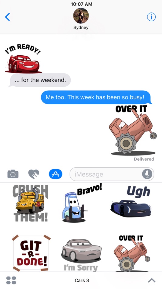 #3. Pixar Stickers: Cars 3 (iOS) 由: Disney