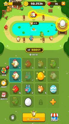 Merge Chicken - Idle Tycoon screenshot 2