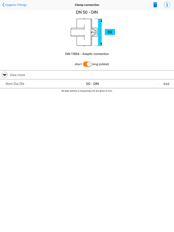 Hygienic Tube App DIN iPad screenshot 8 - Productivity app