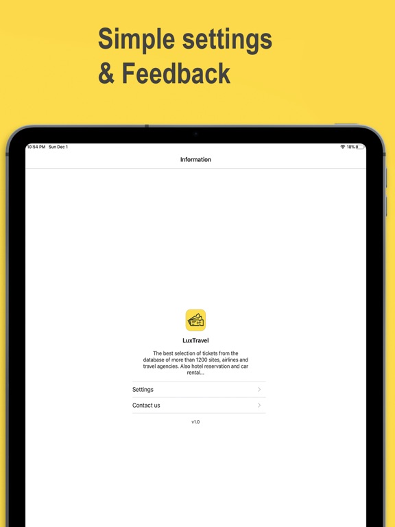 Cheap Flights Airplane Ticket iPad screenshot 6 - Travel app