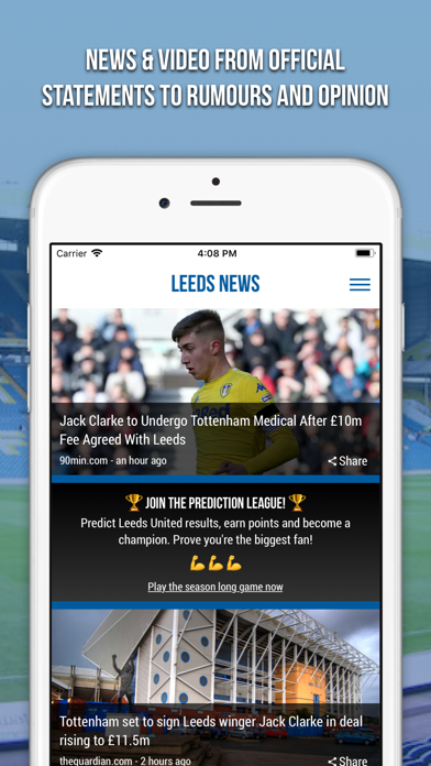 Leeds News - Fan App Screenshot