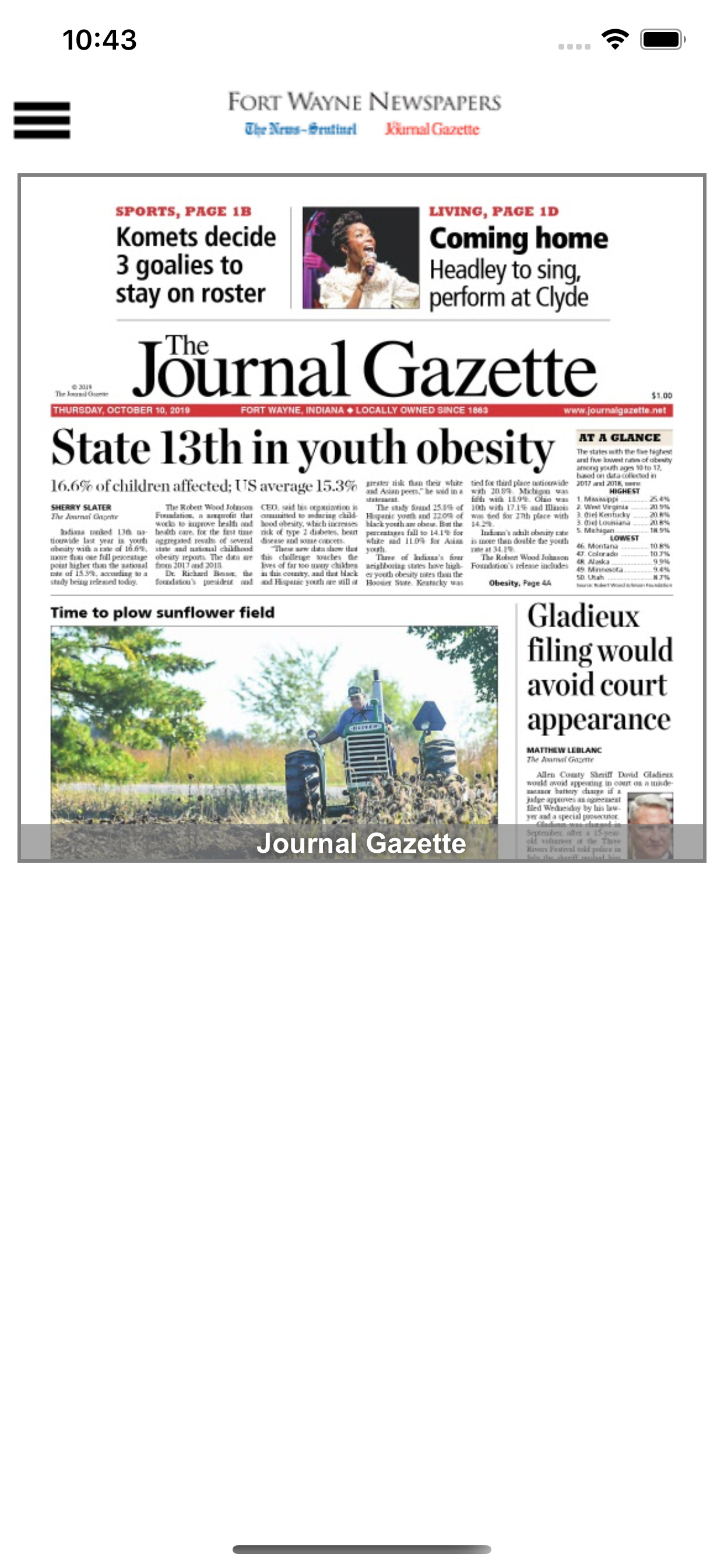 The Fort Wayne Journal Gazette