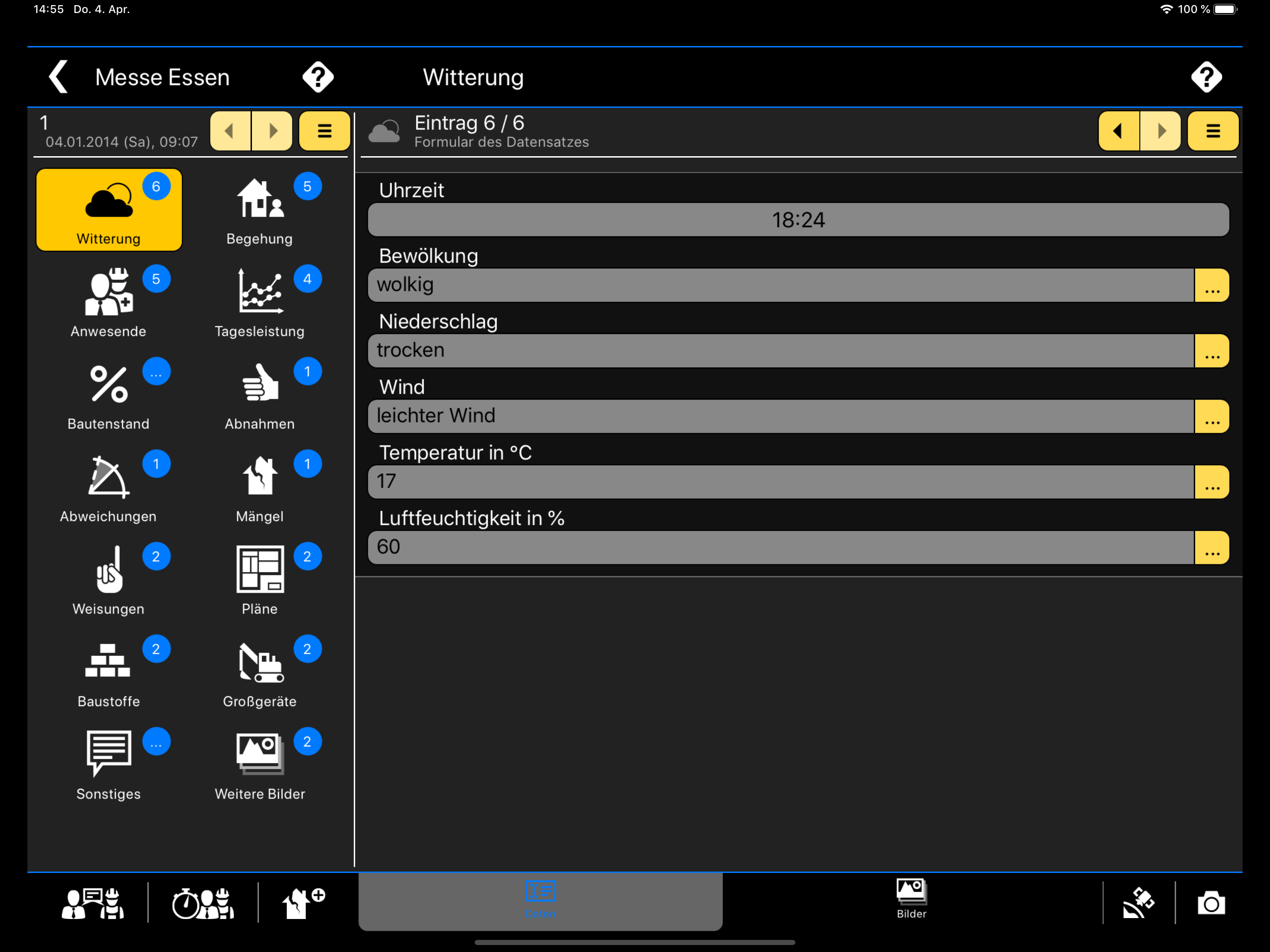 Bautagebuch Mobile