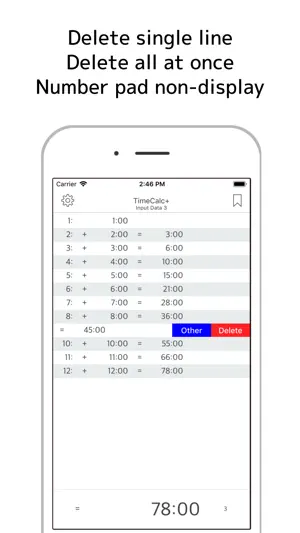 TimeCalc+ Save and Load screenshot 2