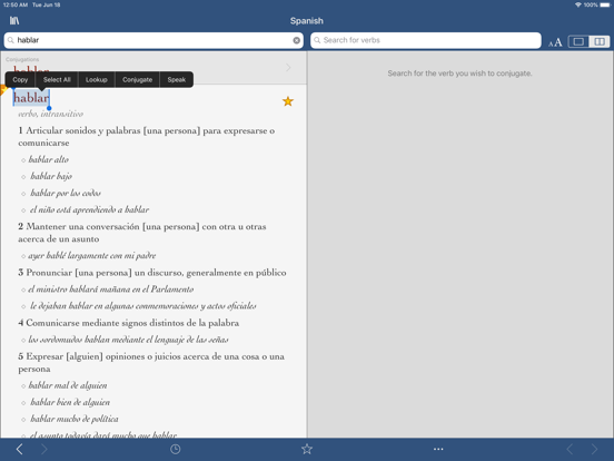 Vox Comprehensive Spanish iPad app afbeelding 1