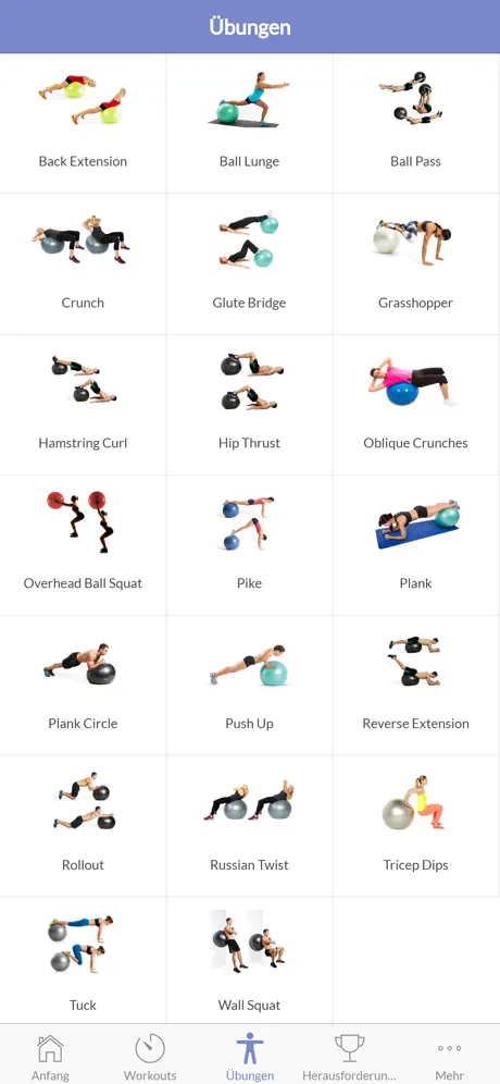 Gymnastikball Übungen