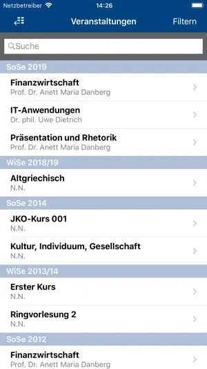 CampusNet Jacobs University screenshot 2
