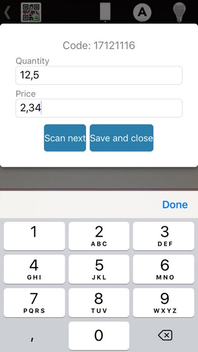 LoMag Barcode Scanner - Excel Screenshot