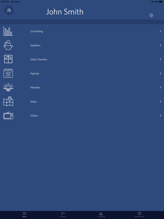 Delta Events iPad screenshot 1 - Business app