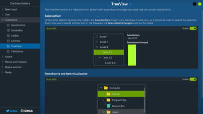 NoesisGUI Controls Gallery Screenshot