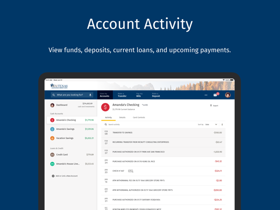 ACU of Texas Mobile Banking iPad screenshot 4 - Finance app