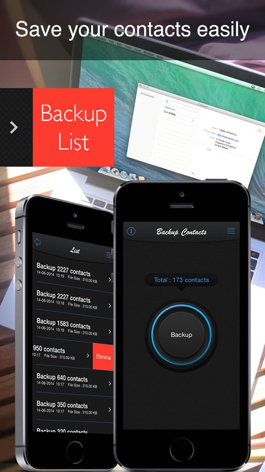 #1. Backup Contacts ! (iOS) 来自: Emanuele Floris