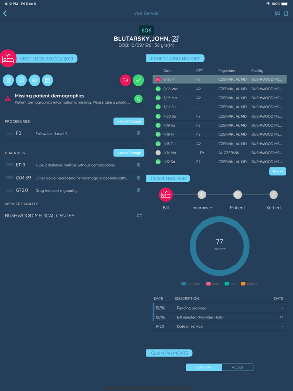 Claimocity iPad screenshot 2 - Business app